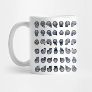 Skull Army Blue (White Background) Mug